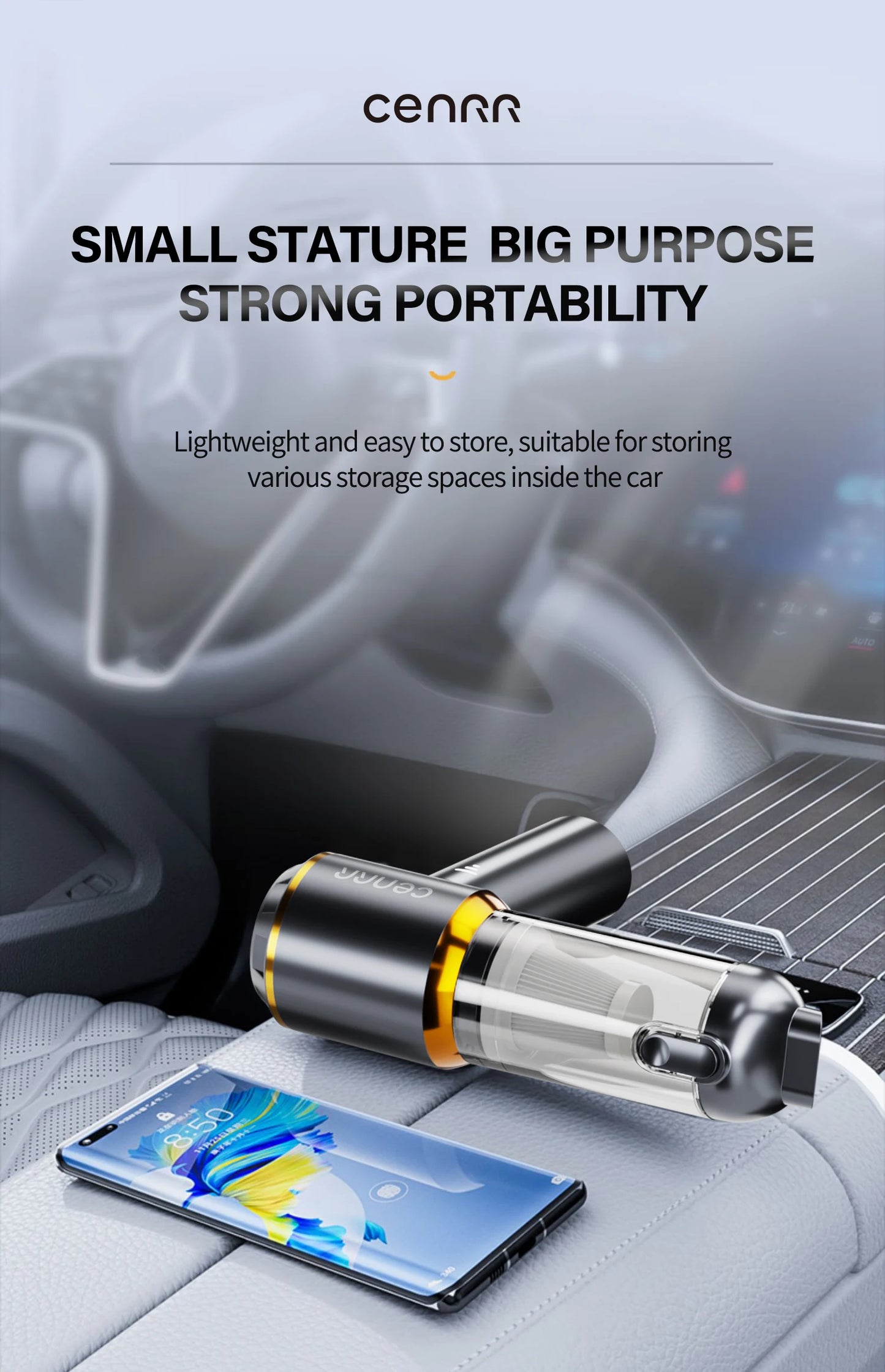 Car Vacuum Cleaner Strong Suction Cordless Wireless