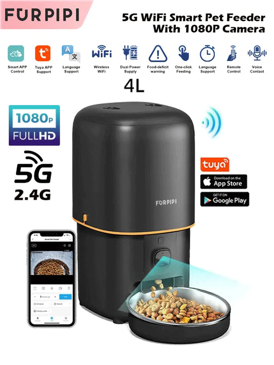 Automatic Cat Feeder Camera  2.4G/5GWiFi