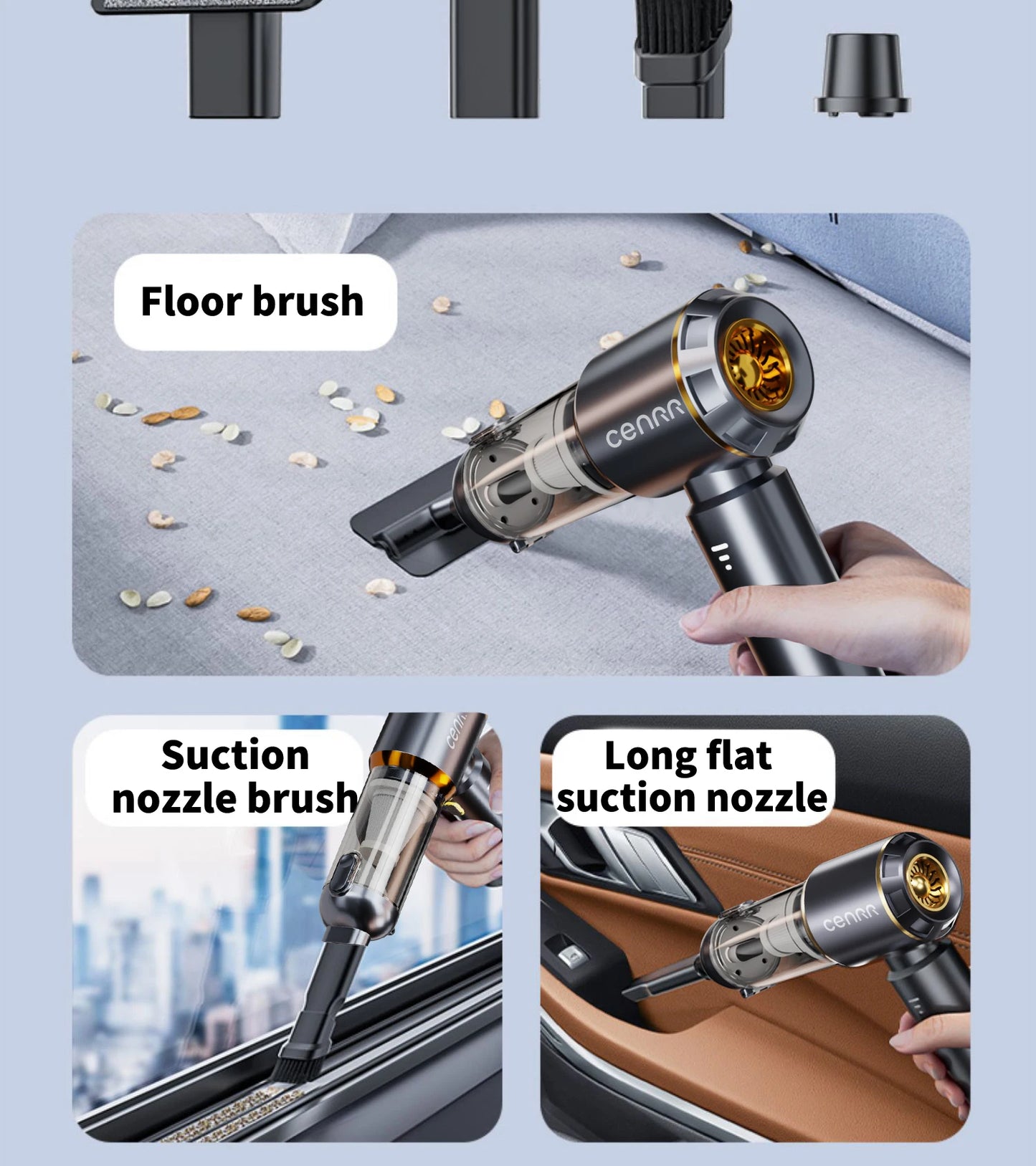 Car Vacuum Cleaner Strong Suction Cordless Wireless